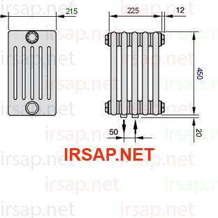 Радиатор IRSAP Tesi 60450/5 T50 CL 01